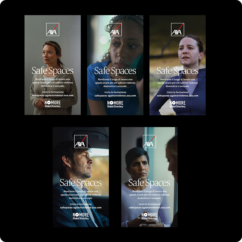 Portrait Safe Spaces social graphic with quote and campaign image