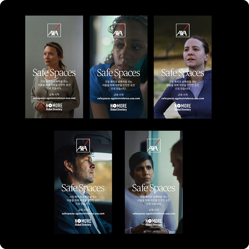 Portrait Safe Spaces social graphic with quote and campaign image