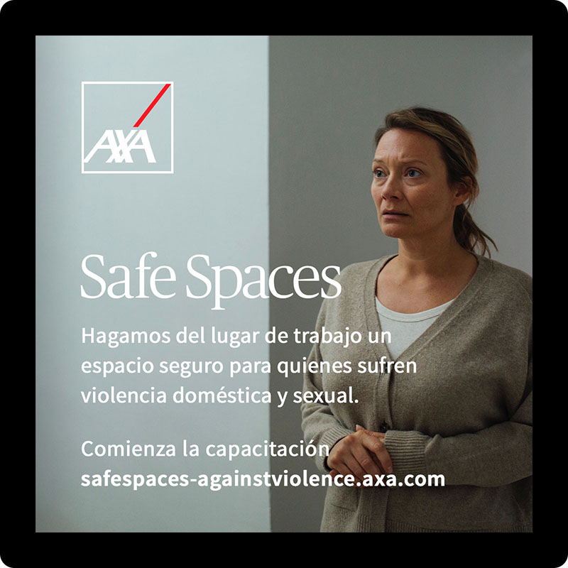 Square Safe Spaces social graphic with quote and campaign image